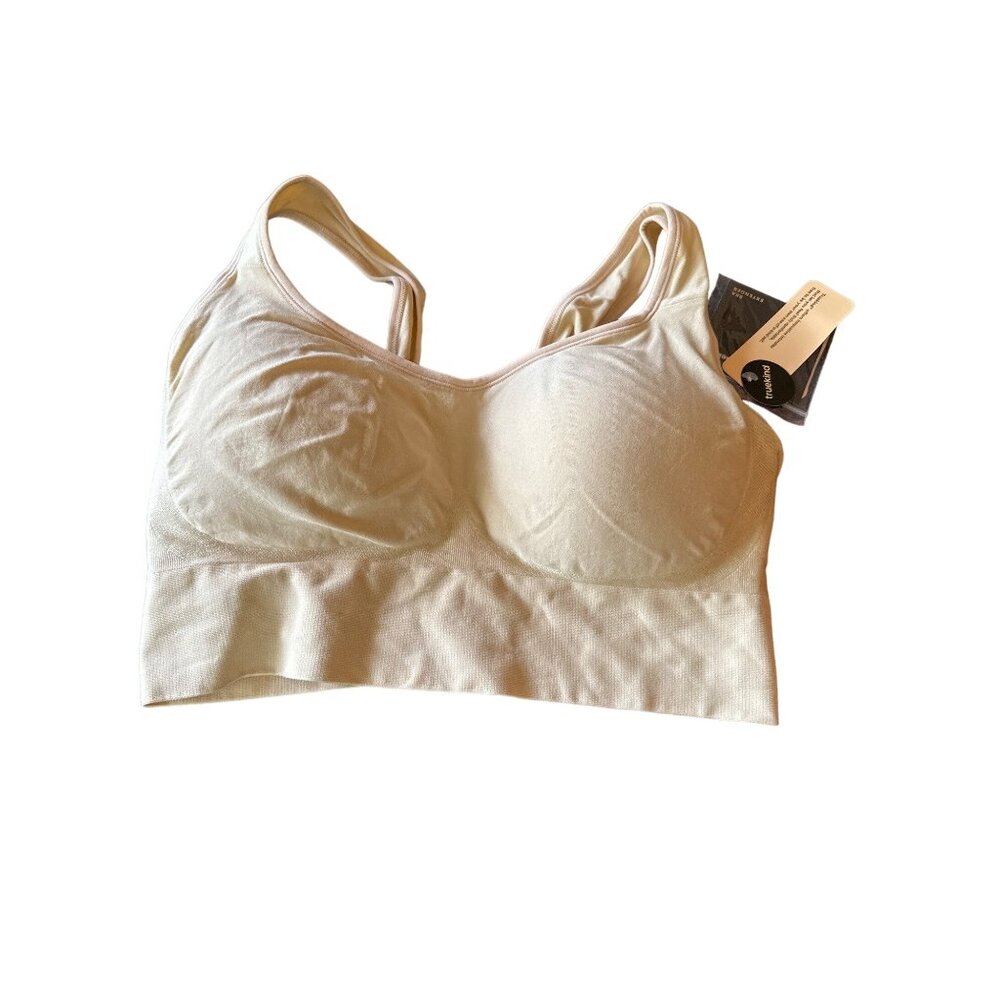 Truekind Beige Wireless Comfort Bra With Back Extender 2XL